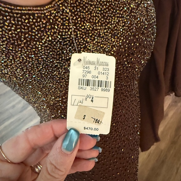 Sue Wong designer Brown Beaded Dress - Picture 6 of 11